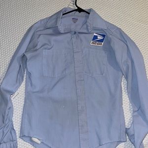 Womens LS USPS shirt button up